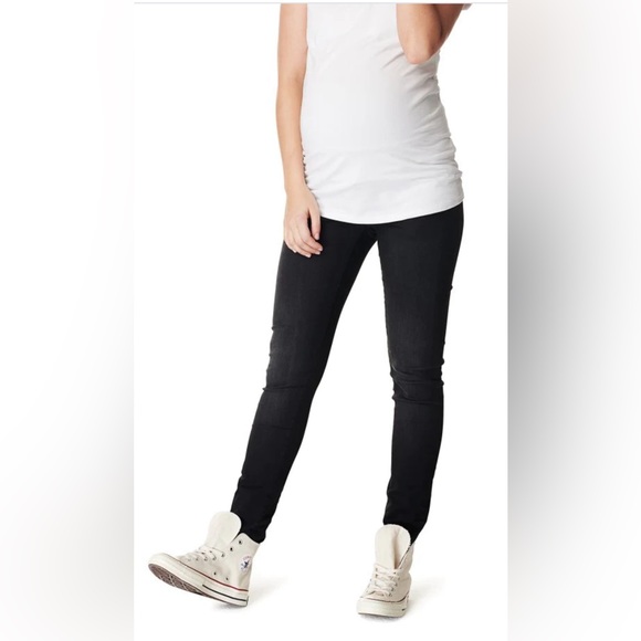 Queen Mum Sisters Black Grey Wash Grey Maternity Extension Skinny Size 27 Jean - Picture 1 of 11